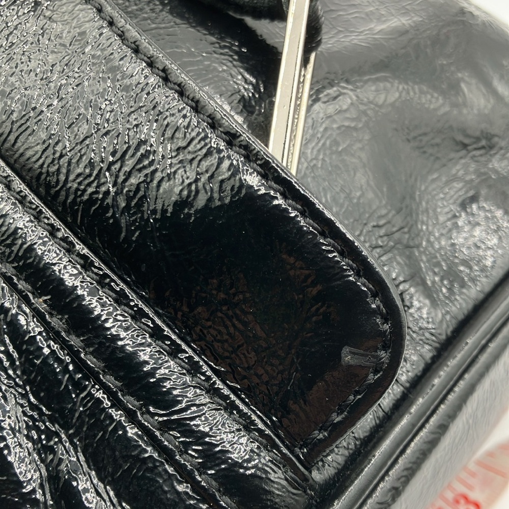 Rebecca Minkoff Black and Silver Crossbody Bag Patent - Picture 9 of 9